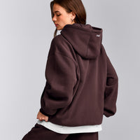 Foundations Cosy Oversized Hoodie | Plum Brown