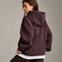 Foundations Cosy Oversized Hoodie | Plum Brown