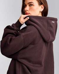 Foundations Cosy Oversized Hoodie | Plum Brown