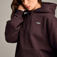 Foundations Cosy Oversized Hoodie | Plum Brown