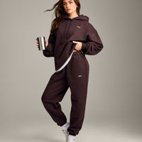 Foundations Cosy Oversized Hoodie | Plum Brown