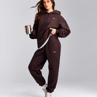 Foundations Cosy Oversized Hoodie | Plum Brown