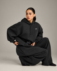 Foundations Cosy Oversized Hoodie | Soft Black