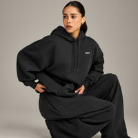 Foundations Cosy Oversized Hoodie | Soft Black