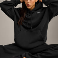 Foundations Cosy Oversized Hoodie | Soft Black