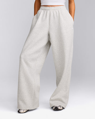 Foundations Cosy Oversized Straight Leg Joggers | Light Grey Marl