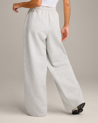Foundations Cosy Oversized Straight Leg Joggers | Light Grey Marl