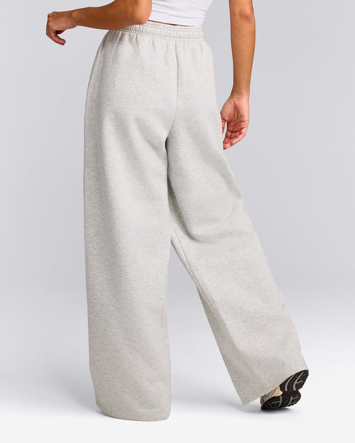 Foundations Cosy Oversized Straight Leg Joggers | Light Grey Marl