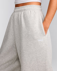 Foundations Cosy Oversized Straight Leg Joggers | Light Grey Marl