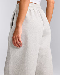 Foundations Cosy Oversized Straight Leg Joggers | Light Grey Marl