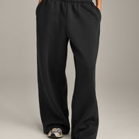 Foundations Cosy Oversized Straight Leg Joggers | Soft Black