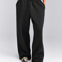 Foundations Cosy Oversized Straight Leg Joggers | Soft Black