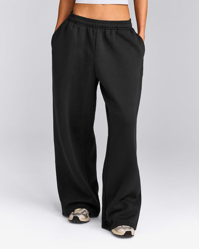 Foundations Cosy Oversized Straight Leg Joggers | Soft Black