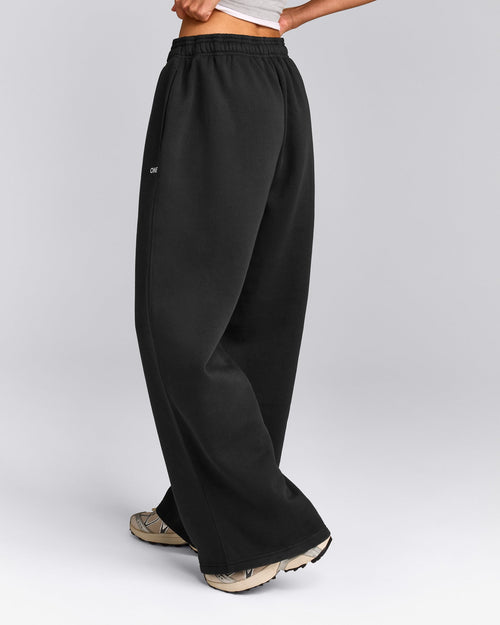 Foundations Cosy Oversized Straight Leg Joggers | Soft Black