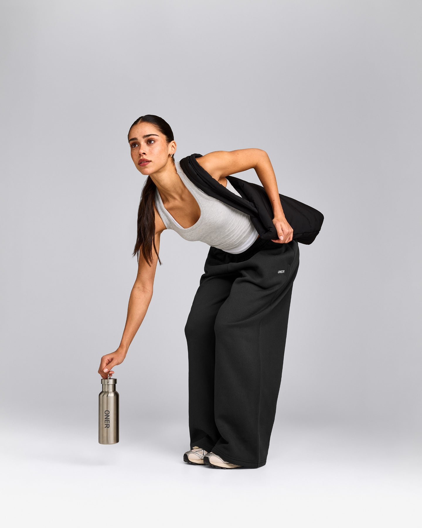 Foundations Cosy Oversized Straight Leg Joggers | Soft Black