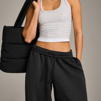 Foundations Cosy Oversized Straight Leg Joggers | Soft Black