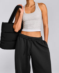 Foundations Cosy Oversized Straight Leg Joggers | Soft Black