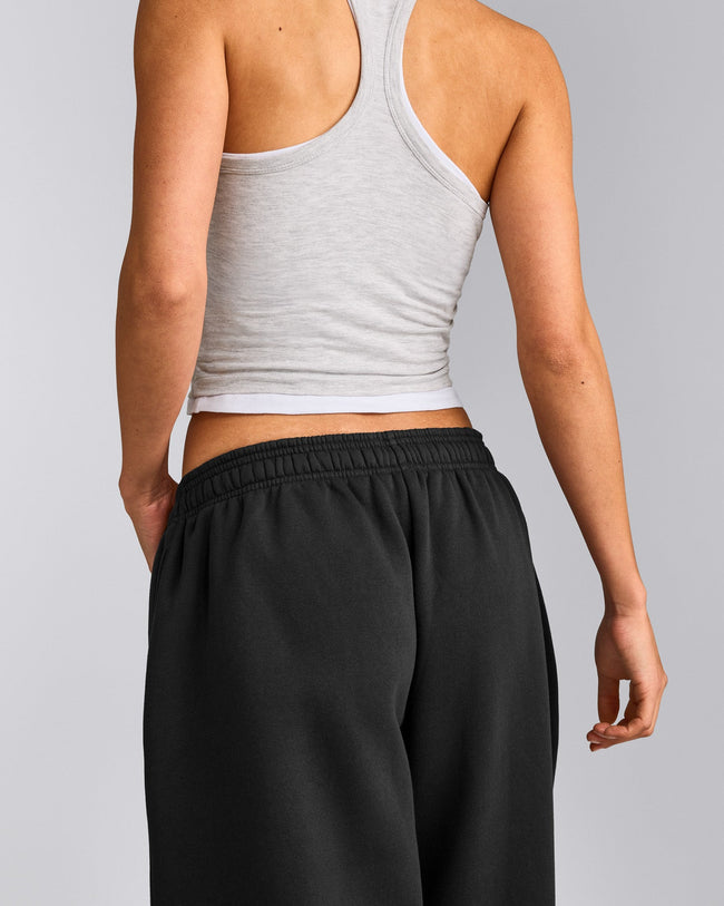 Foundations Cosy Oversized Straight Leg Joggers | Soft Black