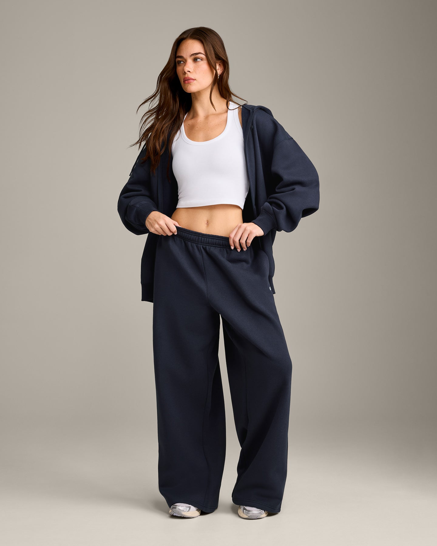 Foundations Cosy Oversized Straight Leg Joggers | True Blue