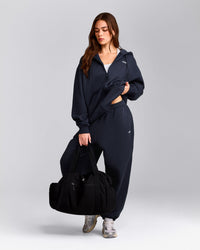 Foundations Cosy Oversized Zip Through Hoodie | True Blue