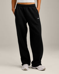 Foundations Cosy Straight Leg Joggers | Black