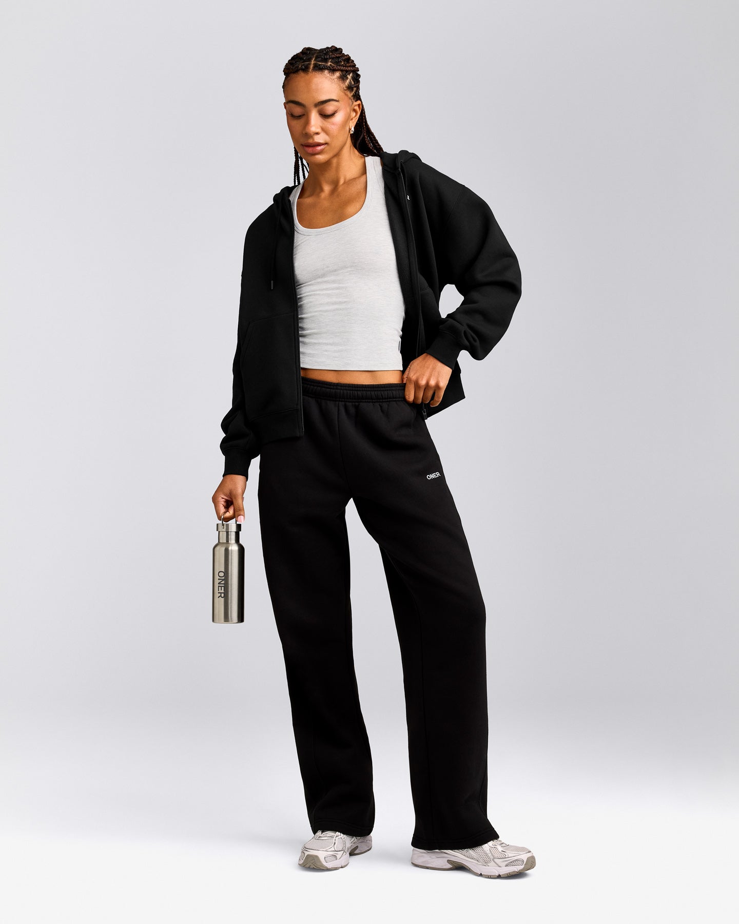 Foundations Cosy Straight Leg Sweatpants | Black