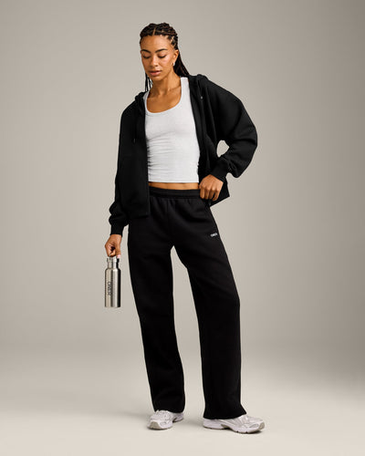 Foundations Cosy Straight Leg Joggers | Black