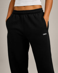 Foundations Cosy Straight Leg Joggers | Black
