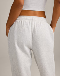 Foundations Cosy Straight Leg Joggers | Light Grey Marl