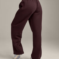 Foundations Cosy Straight Leg Joggers | Plum Brown