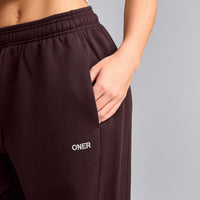Foundations Cosy Straight Leg Joggers | Plum Brown
