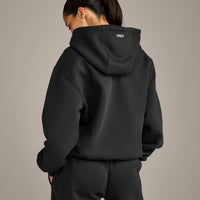Foundations Cosy Zip Through Hoodie | Soft Black