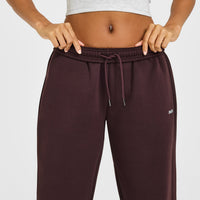 Foundations Joggers with Grey Logo | Plum Brown