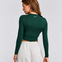 Mellow™ Motion Crew Neck Long Sleeve Mid Top | Racing Green