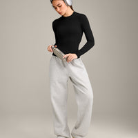 Mellow™ Motion Crew Neck Long Sleeve Top | Black