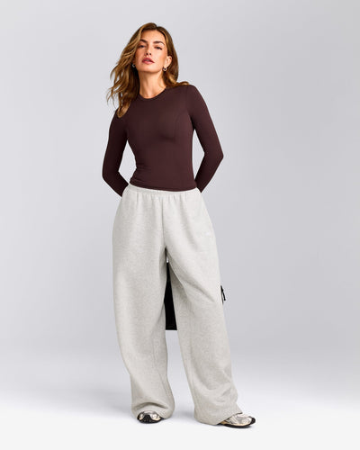 Mellow™ Motion Crew Neck Long Sleeve Top | Plum Brown