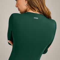 Mellow™ Motion Crew Neck Long Sleeve Top | Racing Green