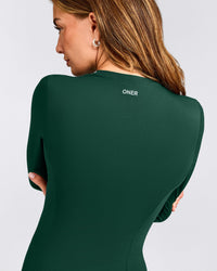 Mellow™ Motion Crew Neck Long Sleeve Top | Racing Green