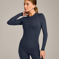 Mellow™ Motion Crew Neck Long Sleeve Top | True Blue