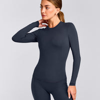 Mellow™ Motion Crew Neck Long Sleeve Top | True Blue