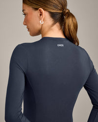 Mellow™ Motion Crew Neck Long Sleeve Top | True Blue