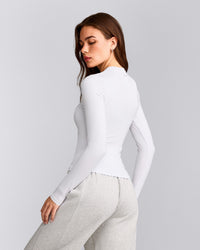Mellow™ Motion Crew Neck Long Sleeve Top | White