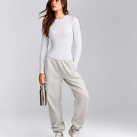 Mellow™ Motion Crew Neck Long Sleeve Top | White