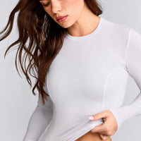 Mellow™ Motion Crew Neck Long Sleeve Top | White