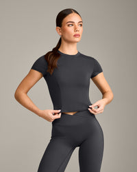 Mellow™ Motion Crew Neck Mid Top | Coal