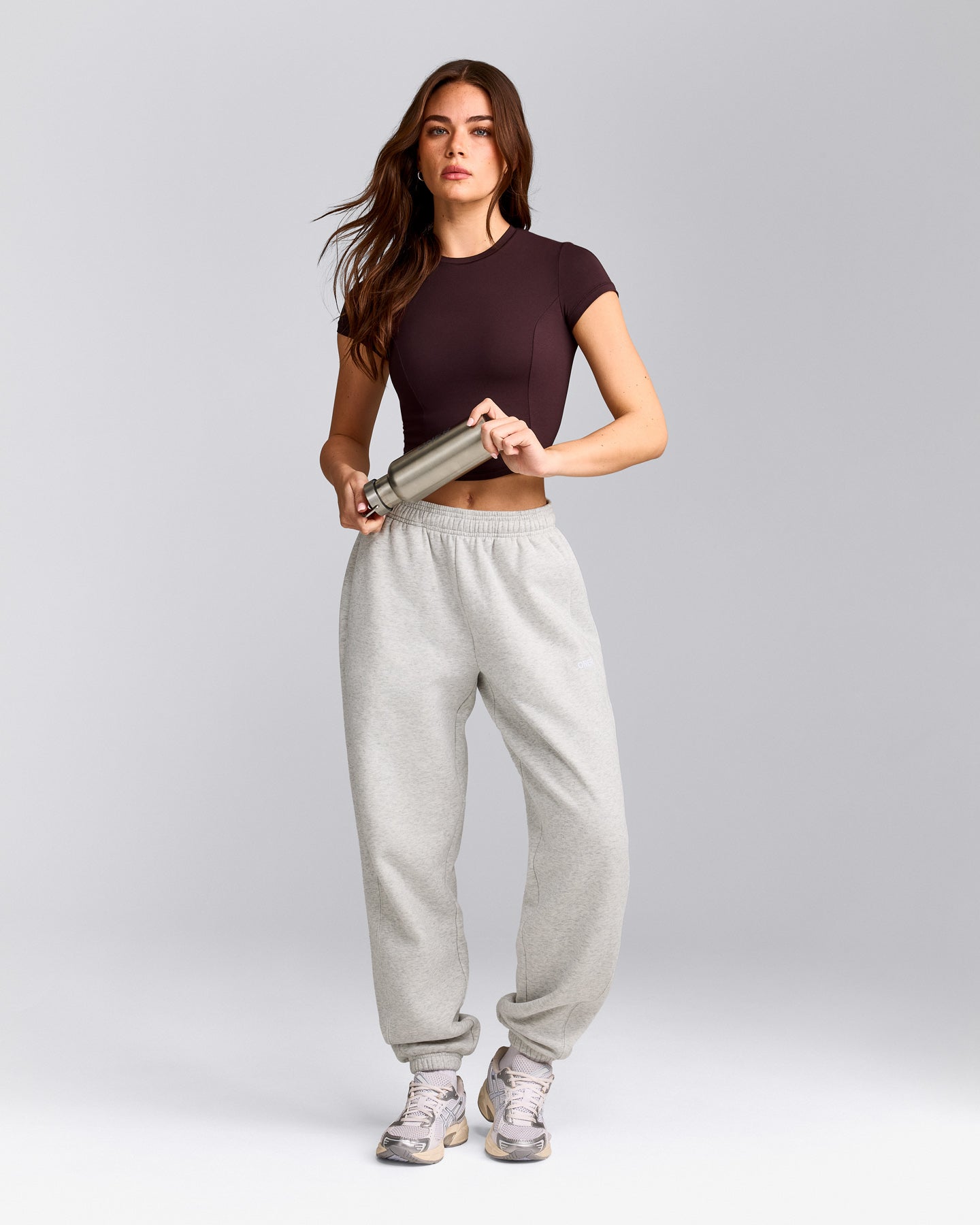 Mellow™ Motion Crew Neck Mid Top | Plum Brown