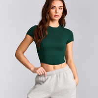 Mellow™ Motion Crew Neck Mid Top | Racing Green