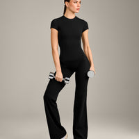 Mellow™ Motion Crew Neck Top | Black