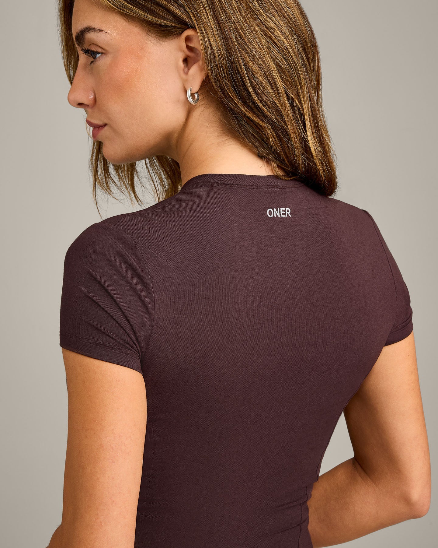 Mellow™ Motion Crew Neck Top | Plum Brown