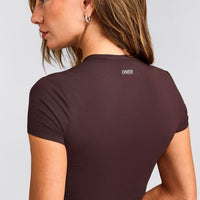 Mellow™ Motion Crew Neck Top | Plum Brown